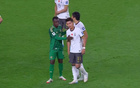 蔣光太傷退，林良銘紅牌，國足半場0-0少戰(zhàn)一隊(duì)。