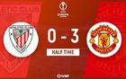 曼聯(lián)半場3-0領(lǐng)先畢巴，B費(fèi)雙球，卡塞米羅進(jìn)球，霍伊倫紅牌
