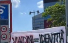 AC米蘭球迷抗議，保衛(wèi)米蘭，外商撤離！