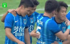 南通支云勝青島紅獅，葉道馳進(jìn)球，小里瓦爾多錯失良機。