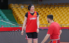 中國女籃備戰(zhàn)，張子宇投籃精準穩(wěn)定。